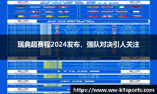 瑞典超赛程2024发布，强队对决引人关注